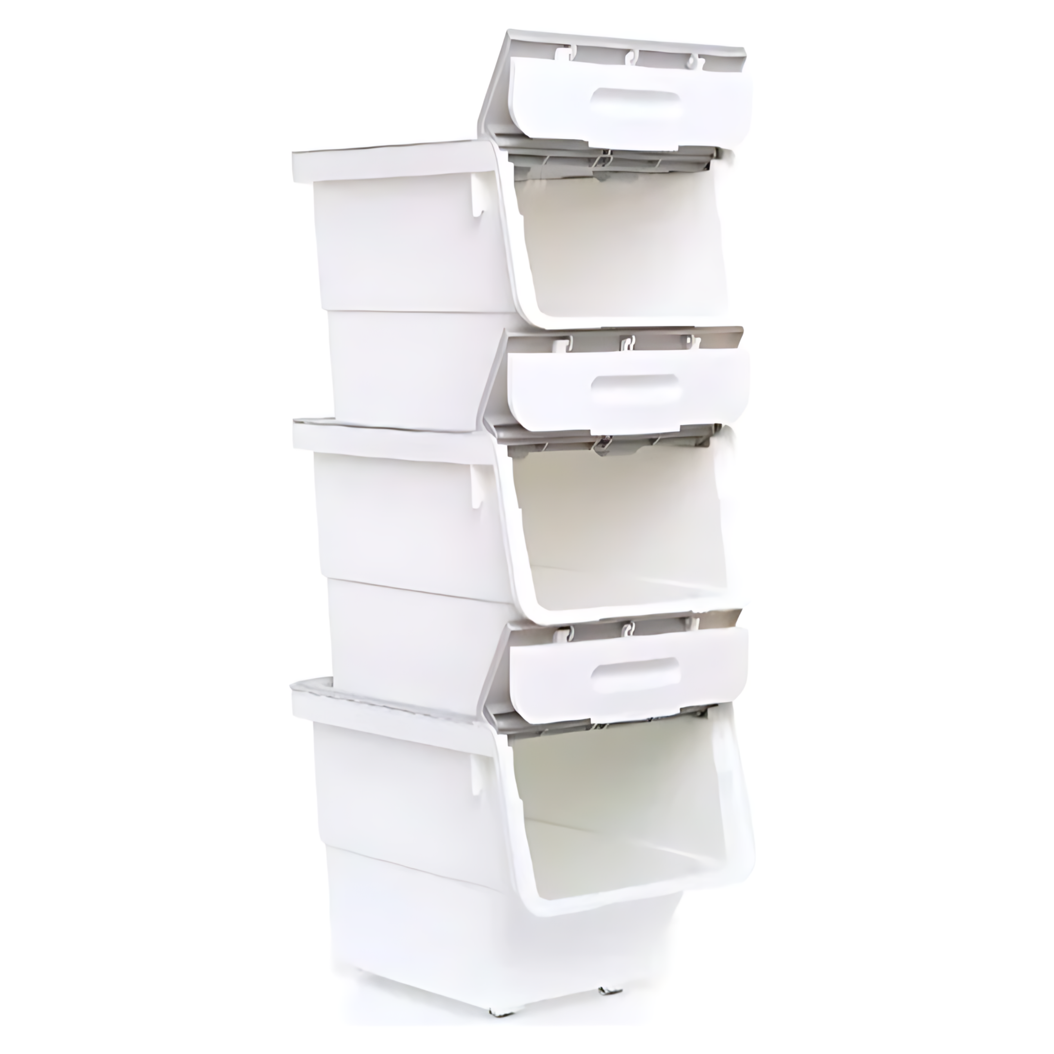 Stackable Storage Organiser Wheeled Toy Box (Grey 3x12LT)