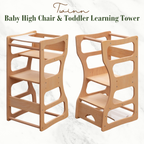 Twinn 2-in-1 Multipurpose Baby High Chair & Toddler Learning Tower