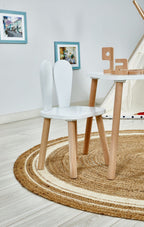 Montessori Table and Chair Set for Kids - Bunny Ears Snowflake