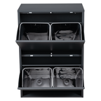 Metal Recycling Bin, Waste Separation Units - Rukh Grey