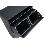 Metal Recycling Bin, Waste Separation Units - Rukh Grey