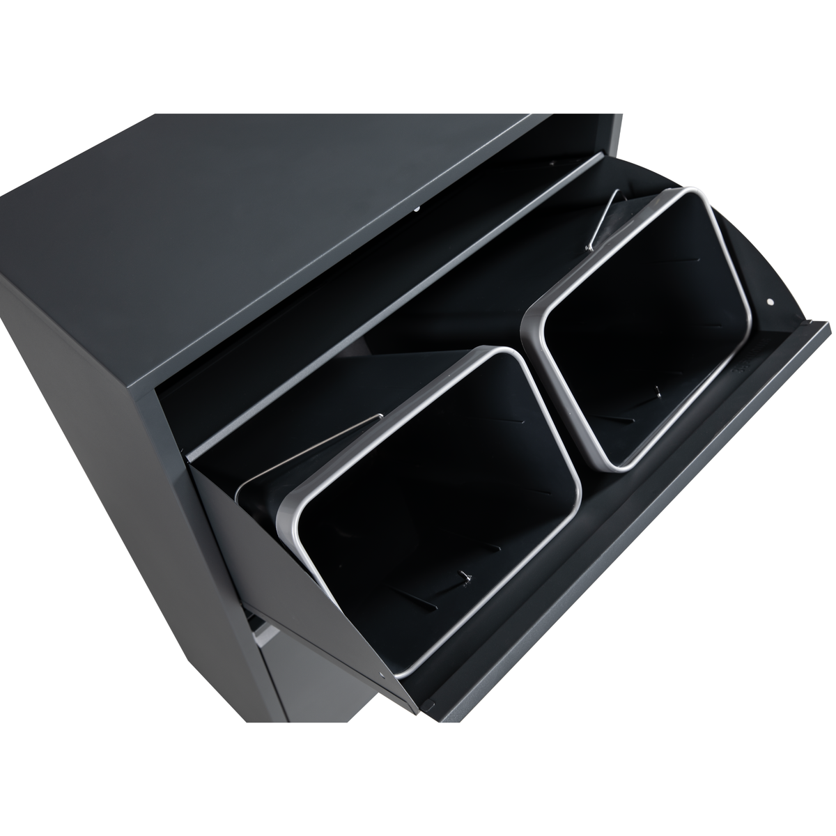 Metal Recycling Bin, Waste Separation Units - Rukh Grey