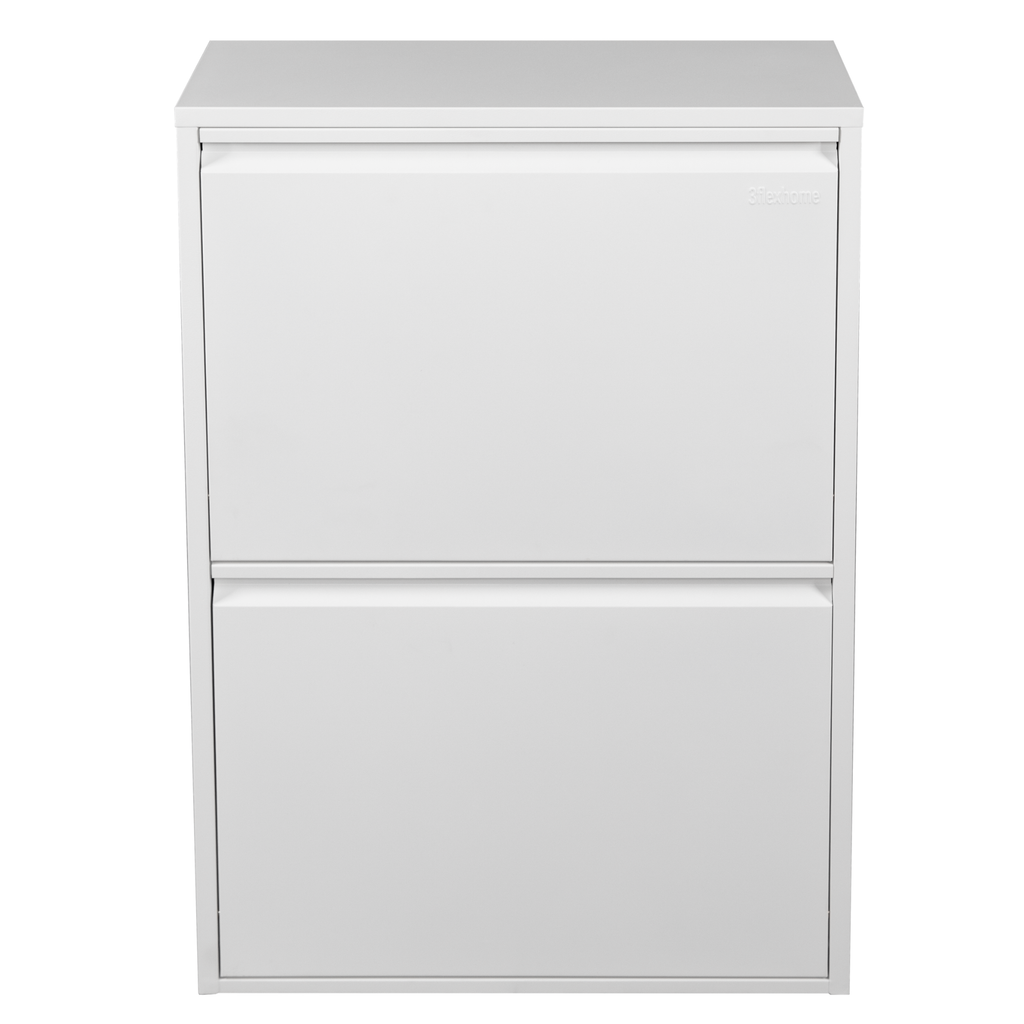 Metal Recycling Bin, Waste Separation Units - Rukh White