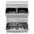 Metal Recycling Bin, Waste Separation Units - Rukh White
