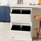 Metal Recycling Bin, Waste Separation Units - Rukh White