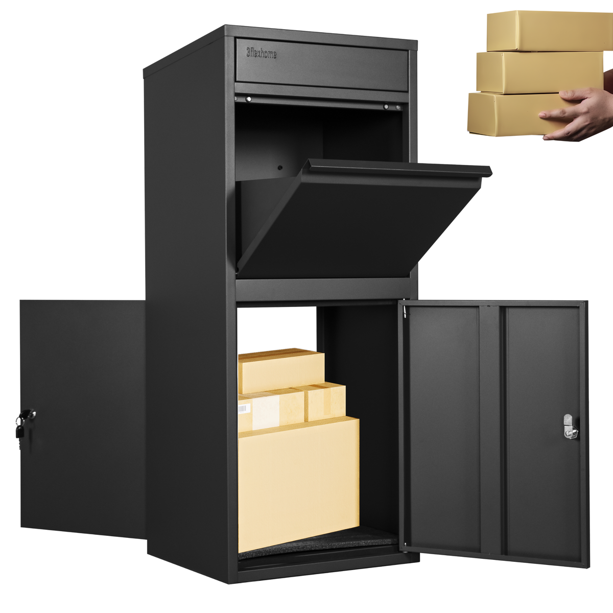 Anqa Metal Parcel Delivery Box Outdoor - Extra Large Post Box