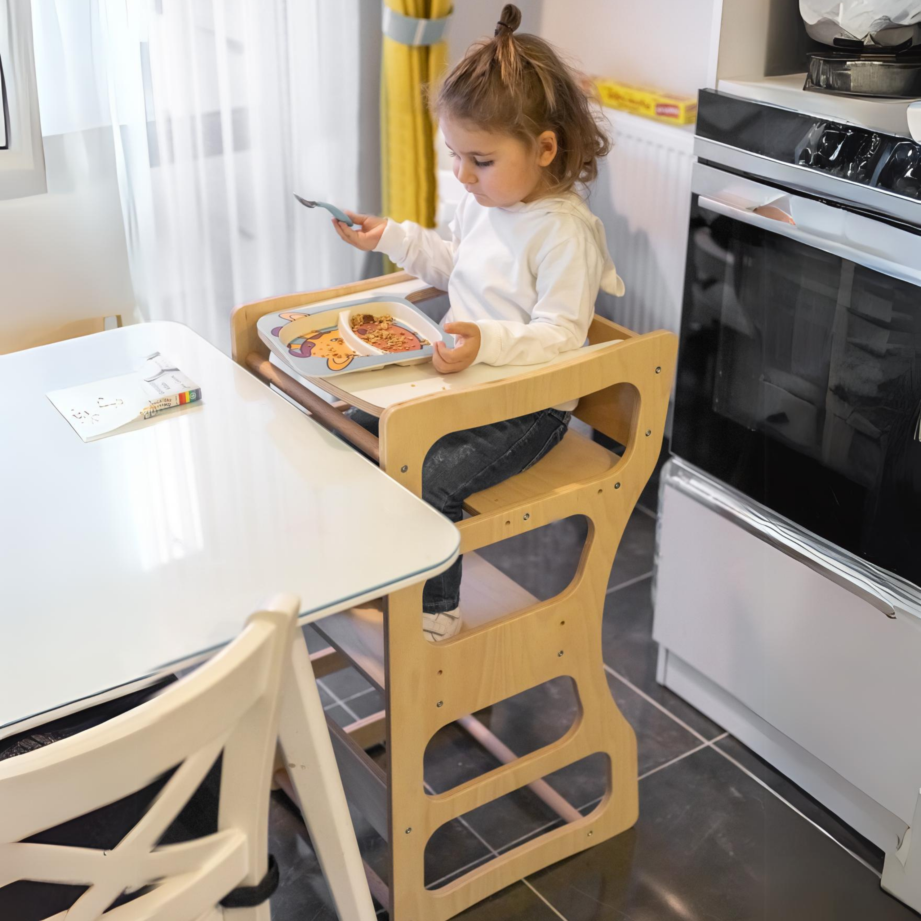 Twinn 2-in-1 Multipurpose Baby High Chair & Toddler Learning Tower
