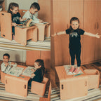 Montessori Cube Table and Chair Set for Kids - Flexy