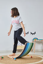 Wooden Balance Board - Aqua