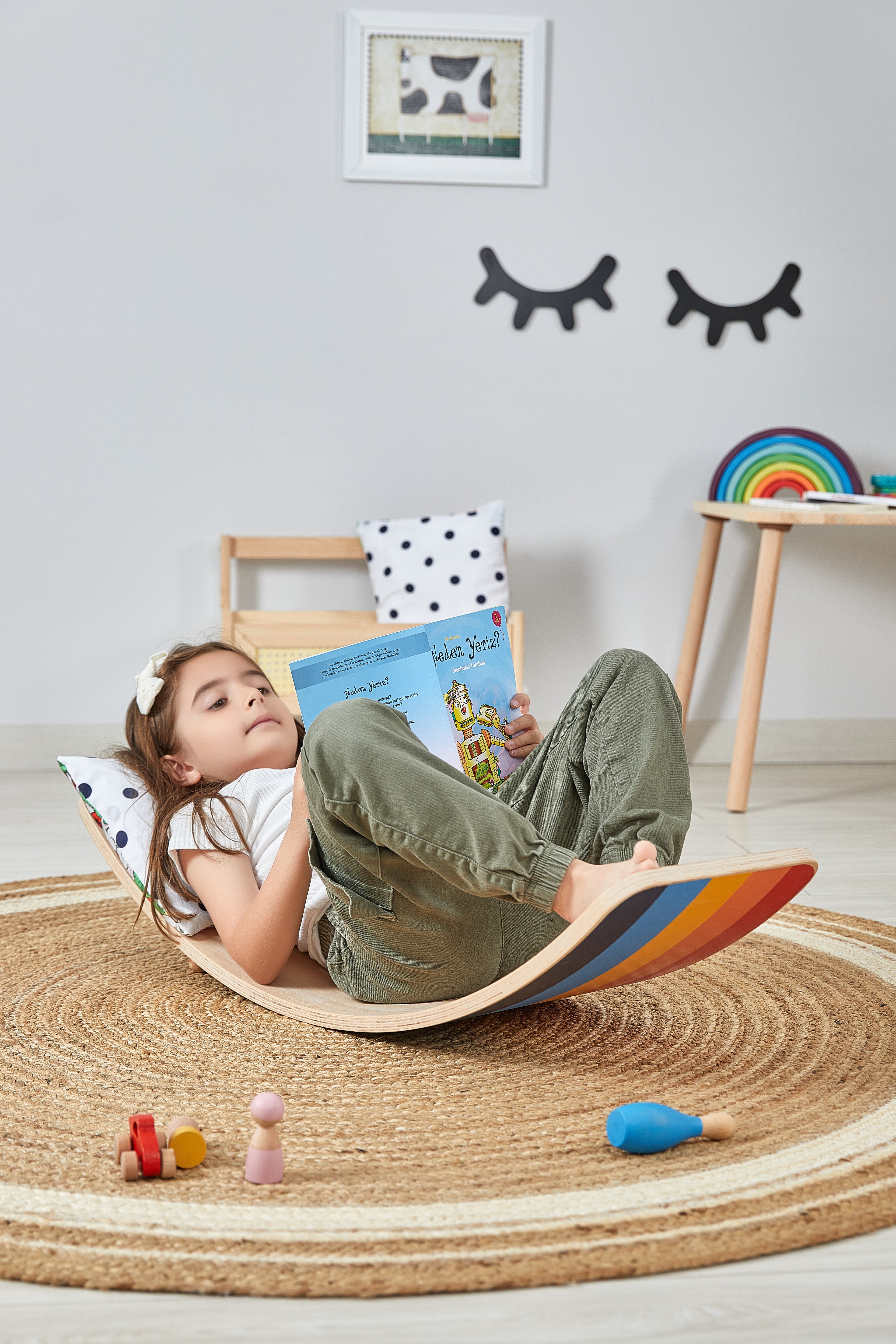 Wooden Balance Board - Rainbow
