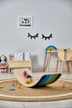 Wooden Balance Board - Aqua