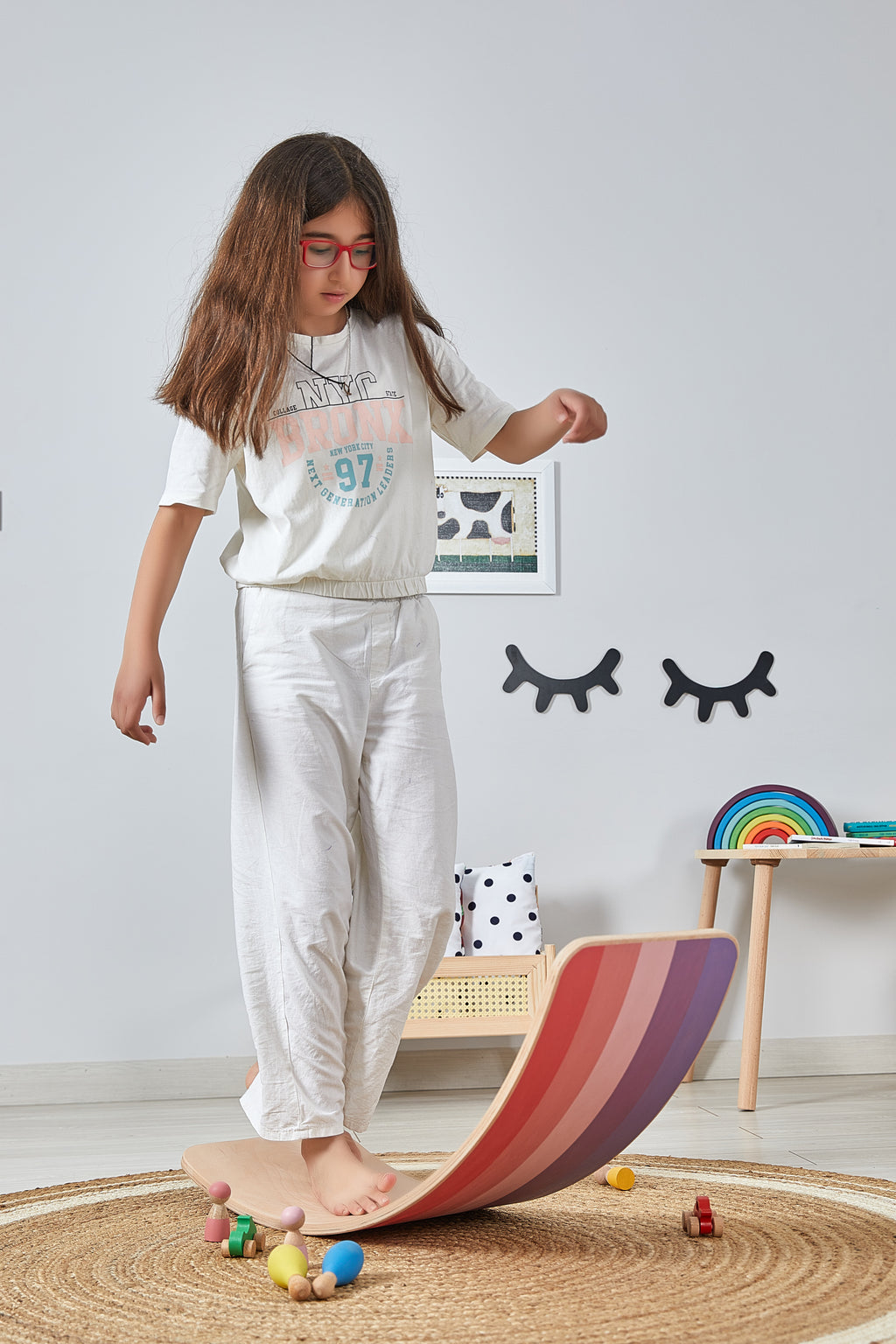 Wooden Balance Board - Pinky