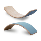 Wooden Balance Board - Blue Felt