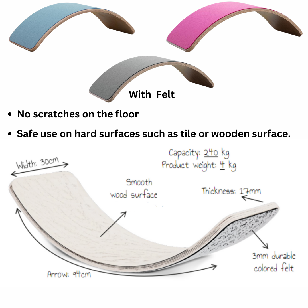 Wooden Balance Board - No Felt