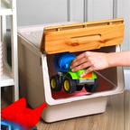 Stackable Storage Organiser Wheeled Toy Box (Bamboo 3x33LT)