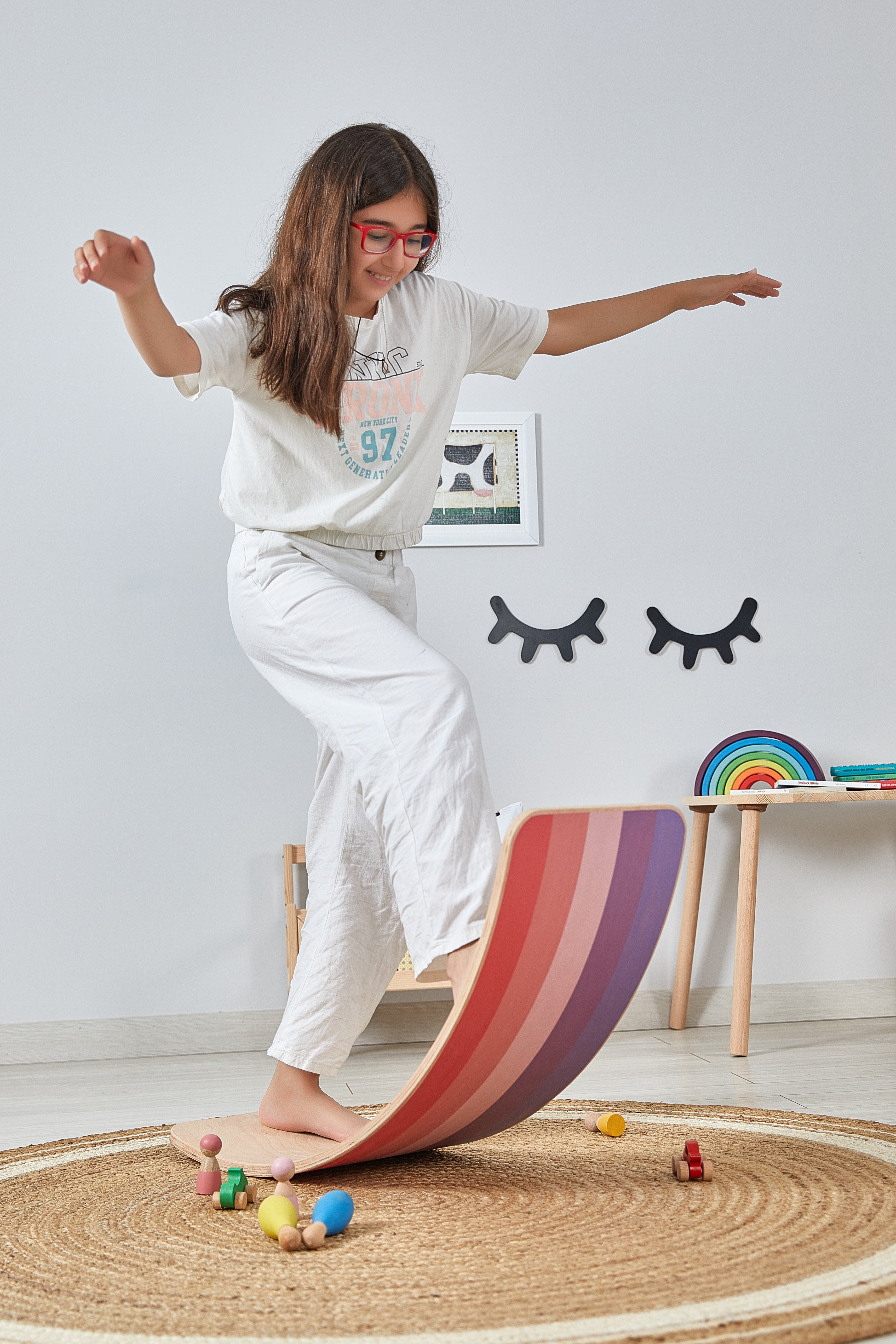 Wooden Balance Board - Pinky
