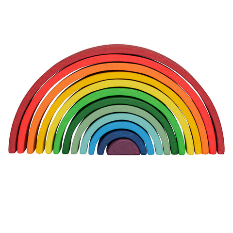 Large 12 Pcs Stacking Toy Rainbow Red (29 cm)
