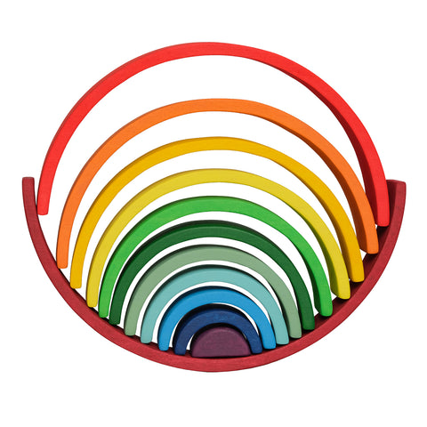 Large 12 Pcs Stacking Toy Rainbow Red (29 cm)