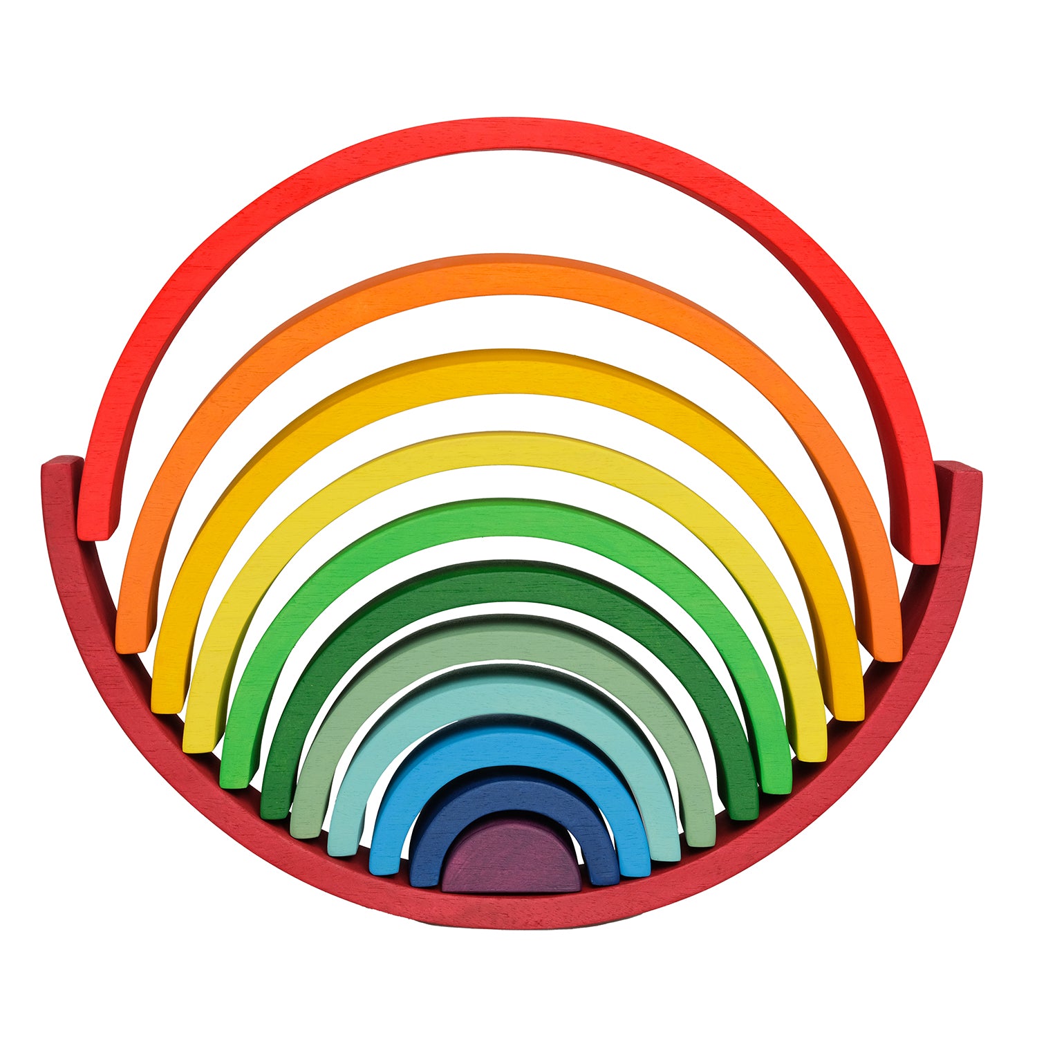 Extra Large 12 Pcs Stacking Toy Rainbow Red (39 cm)