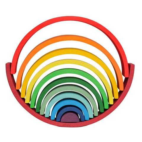 Extra Large 12 Pcs Stacking Toy Rainbow Red (39 cm)