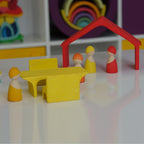 Rainbow Stacking Toy - Triangle Stacker Puzzle House 16 pcs