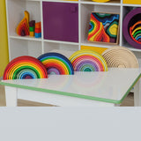 Large 12 Pcs Stacking Toy Rainbow Red (29 cm)