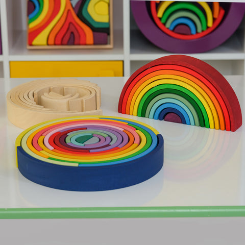 Large 12 Pcs Stacking Toy Rainbow Red (29 cm)