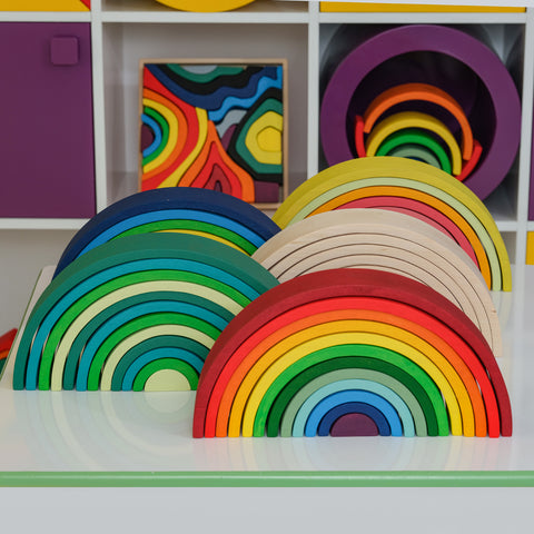 Extra Large 12 Pcs Stacking Toy Rainbow Red (39 cm)