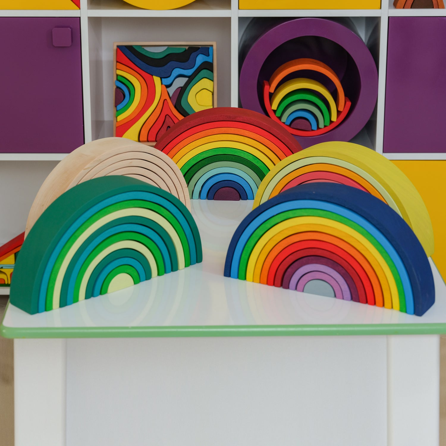 Extra Large 12 Pcs Stacking Toy Rainbow Red (39 cm)