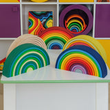 Extra Large 12 Pcs Stacking Toy Rainbow Red (39 cm)