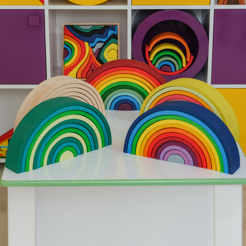 Extra Large 12 Pcs Stacking Toy Rainbow Red (39 cm)