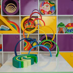 Extra Large 12 Pcs Stacking Toy Rainbow Blue (39 cm)