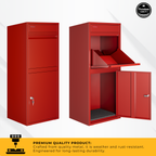 Metal Parcel Delivery Box Outdoor - Extra Large (Red)