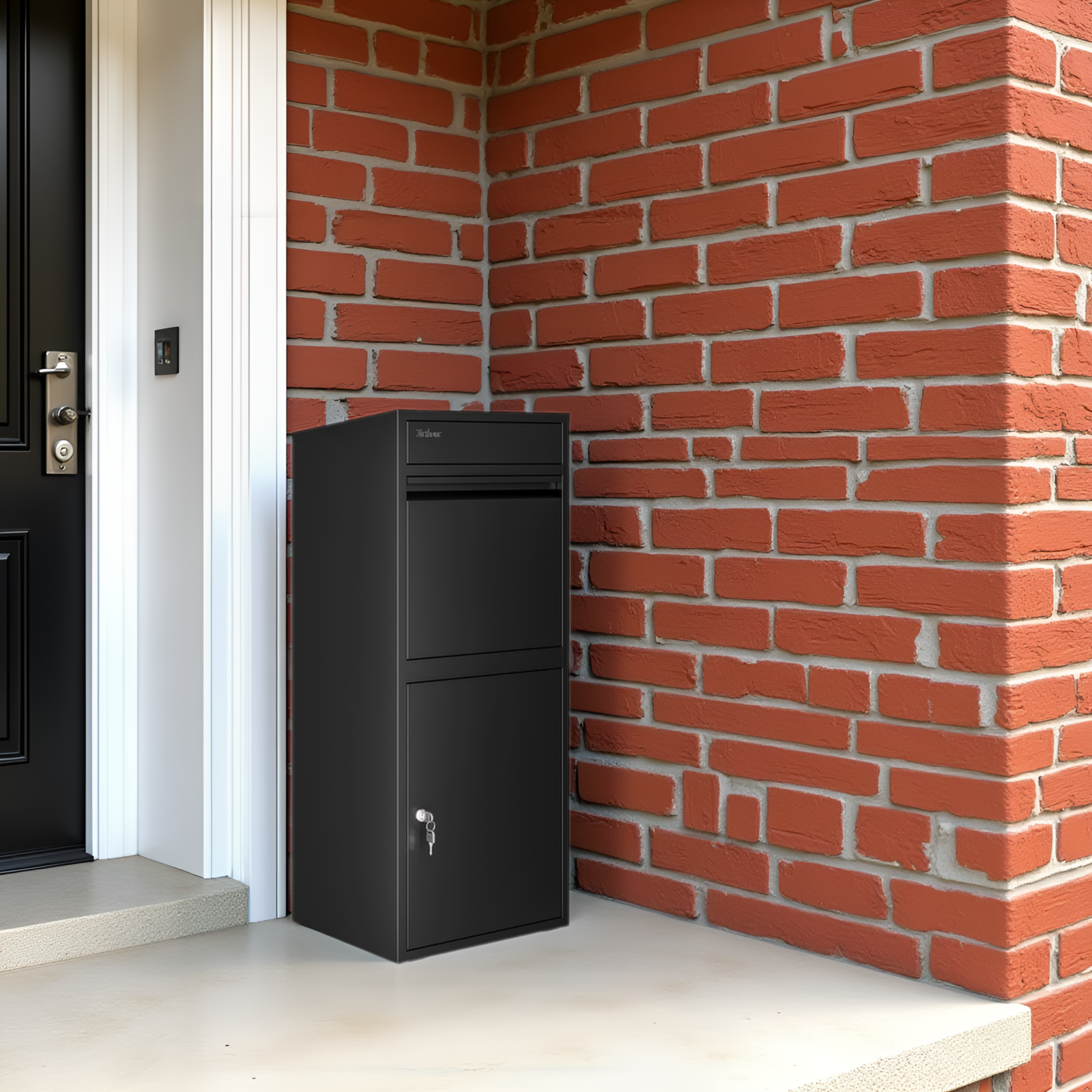 Metal Parcel Delivery Box Outdoor - Extra Large (Black)