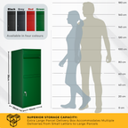 Metal Parcel Delivery Box Outdoor - Extra Large (Green)