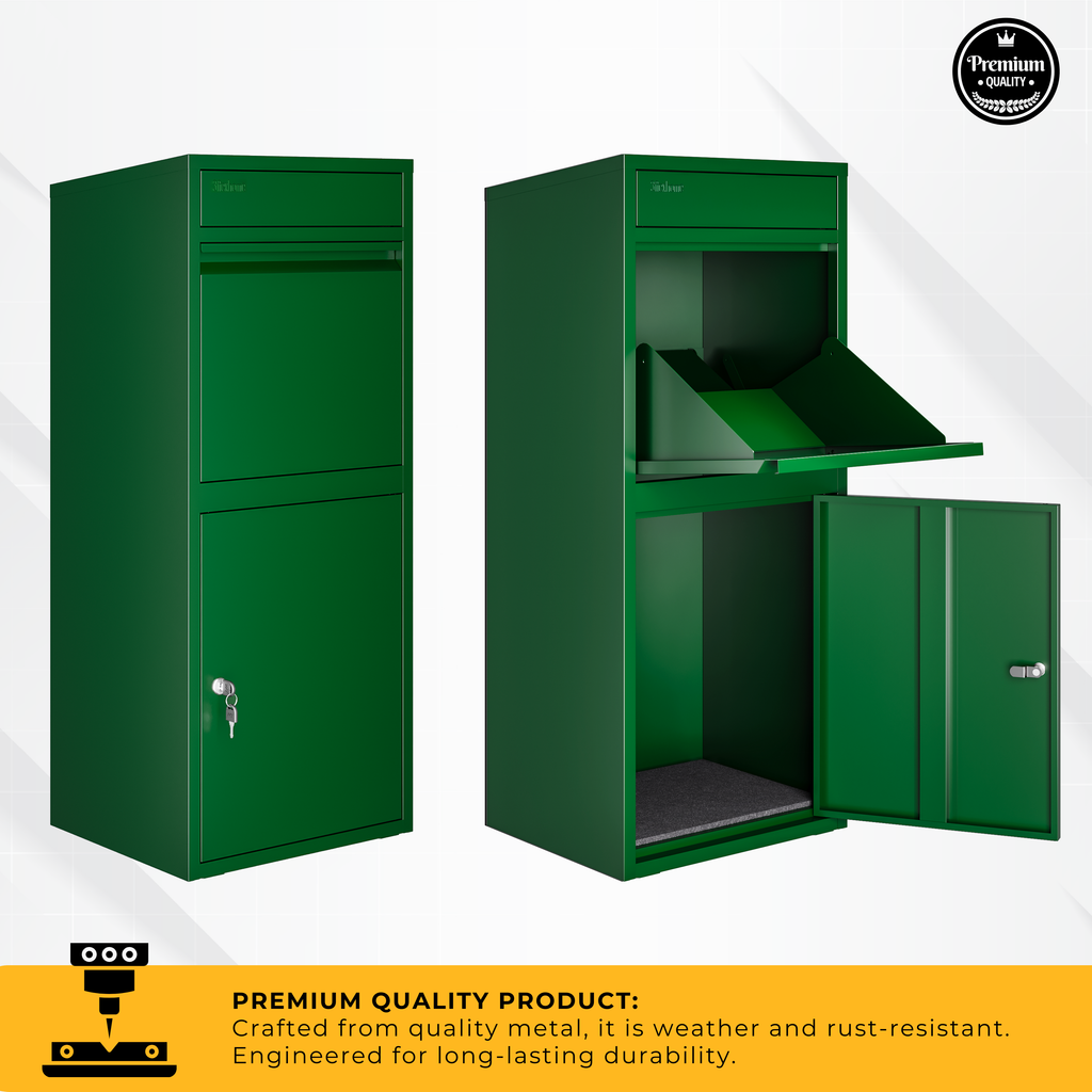 Metal Parcel Delivery Box Outdoor - Extra Large (Green)