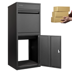 Anqa Metal Parcel Delivery Box Outdoor - Extra Large (Black)