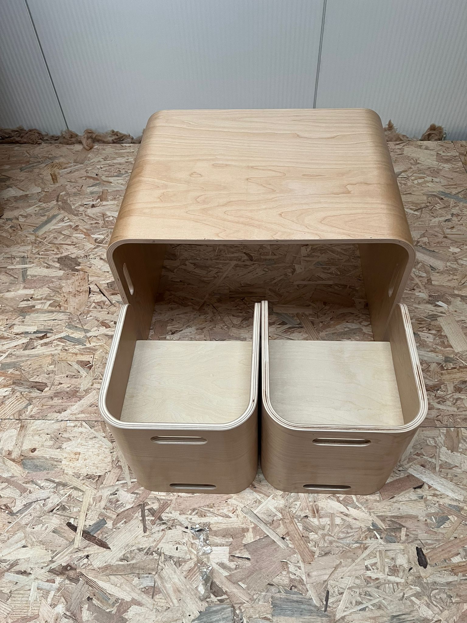 Refurbished Montessori Cube Table and Chair Set for Kids - Flexy Double Chair