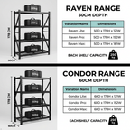 Condor Heavy Duty Garage Shelving Units - 60cm Depth