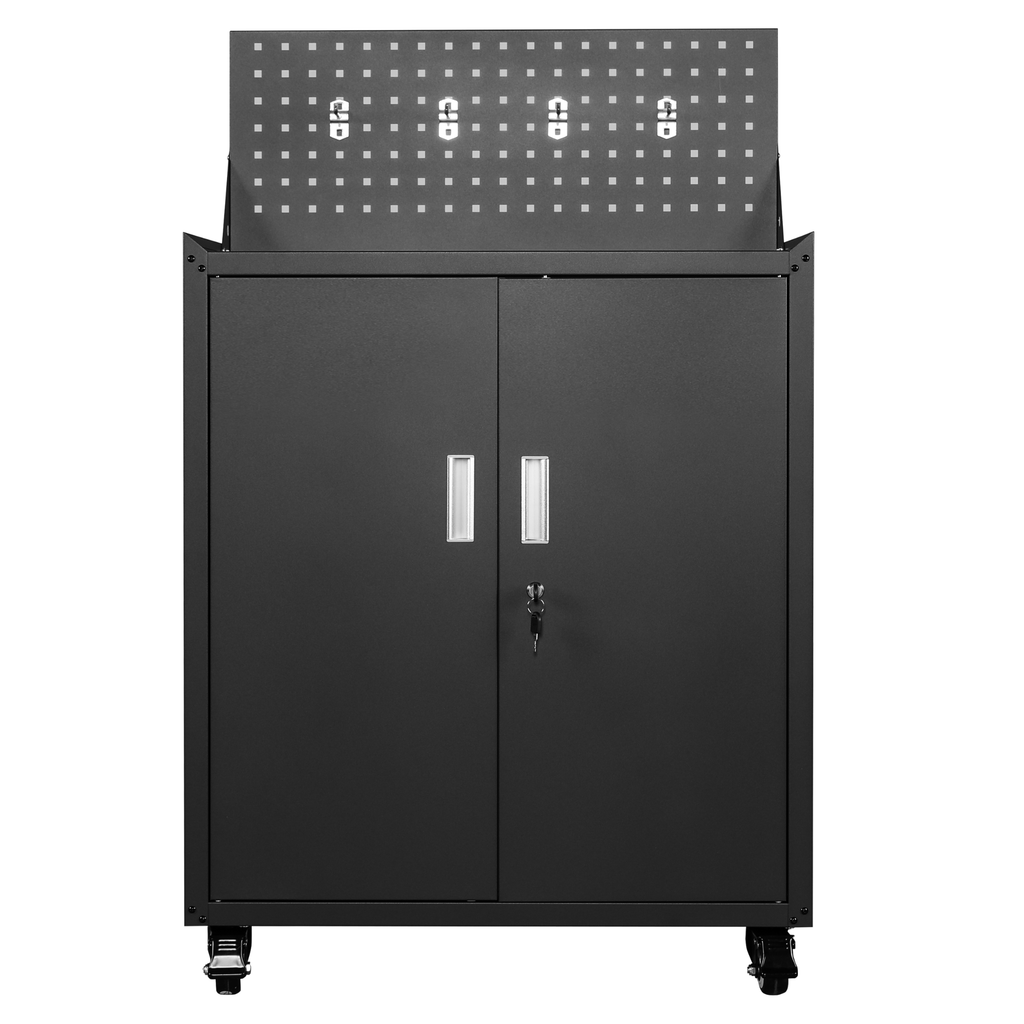 Metal Garage Tool Cabinets on Wheels - Huginn Black