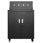 Metal Garage Tool Cabinets on Wheels - Huginn Black