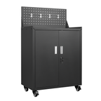Metal Garage Tool Cabinets on Wheels - Huginn Black