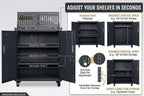 Metal Garage Tool Cabinets on Wheels - Huginn Black