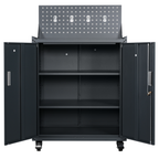 Metal Garage Tool Cabinets on Wheels - Huginn Grey