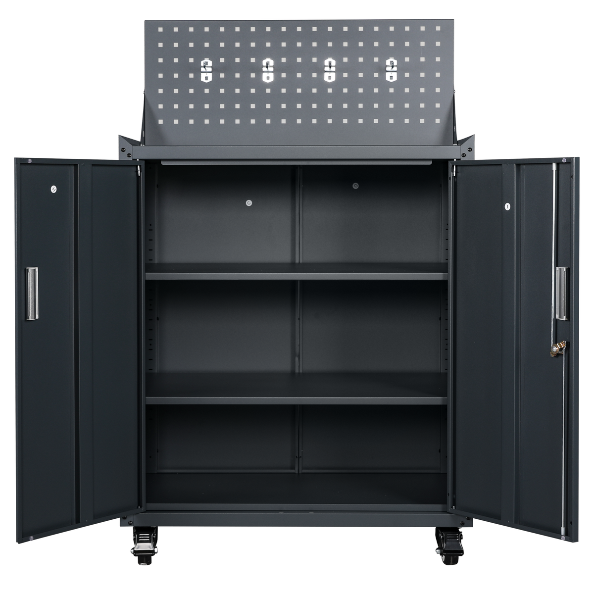 Metal Garage Tool Cabinets on Wheels - Huginn Grey