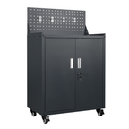 Metal Garage Tool Cabinets on Wheels - Huginn Grey