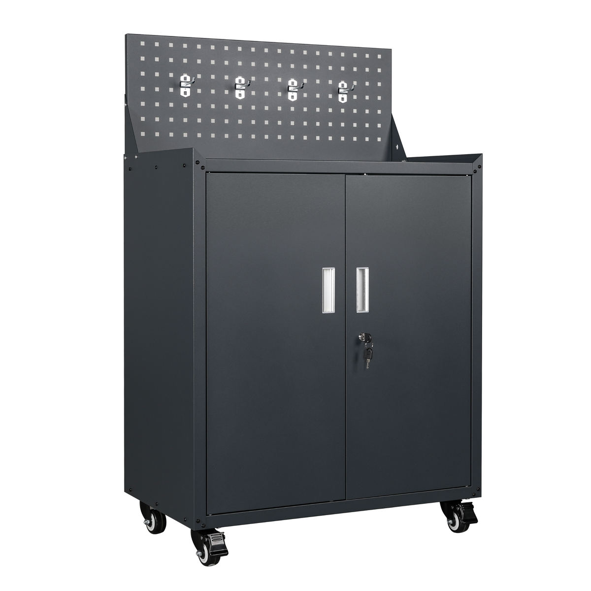 Metal Garage Tool Cabinets on Wheels - Huginn Grey
