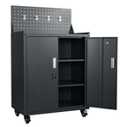 Metal Garage Tool Cabinets on Wheels - Huginn Grey