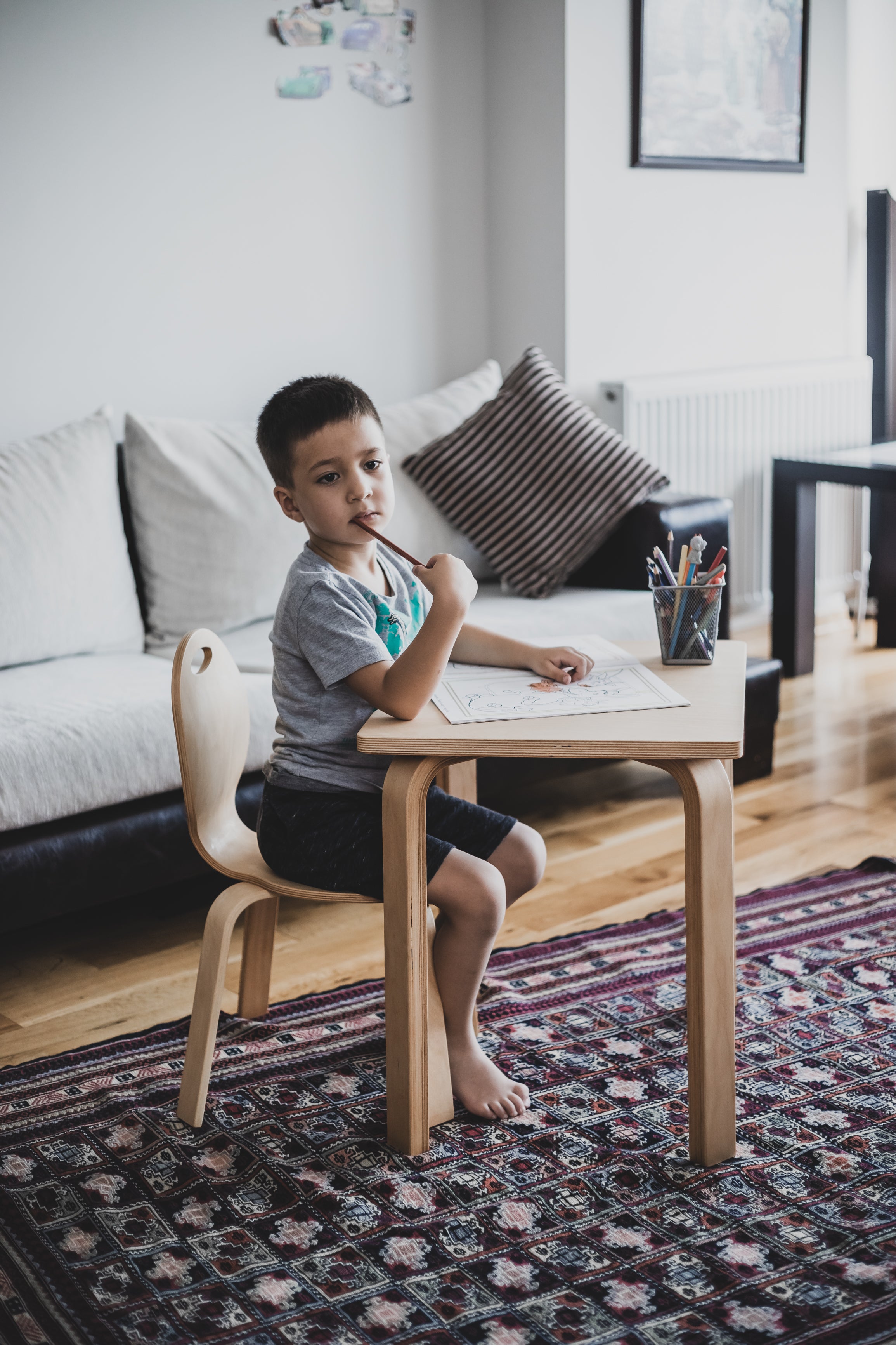 Montessori Table and Chair Set - Pearl
