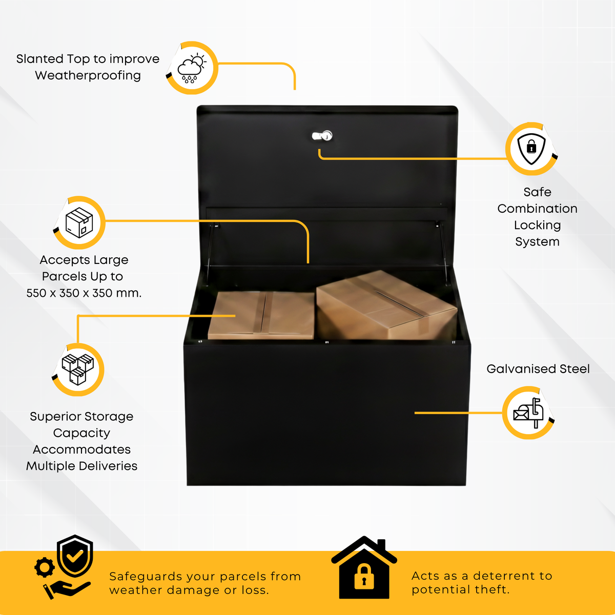 Roc Metal Parcel Delivery Box Outdoor - Extra Large
